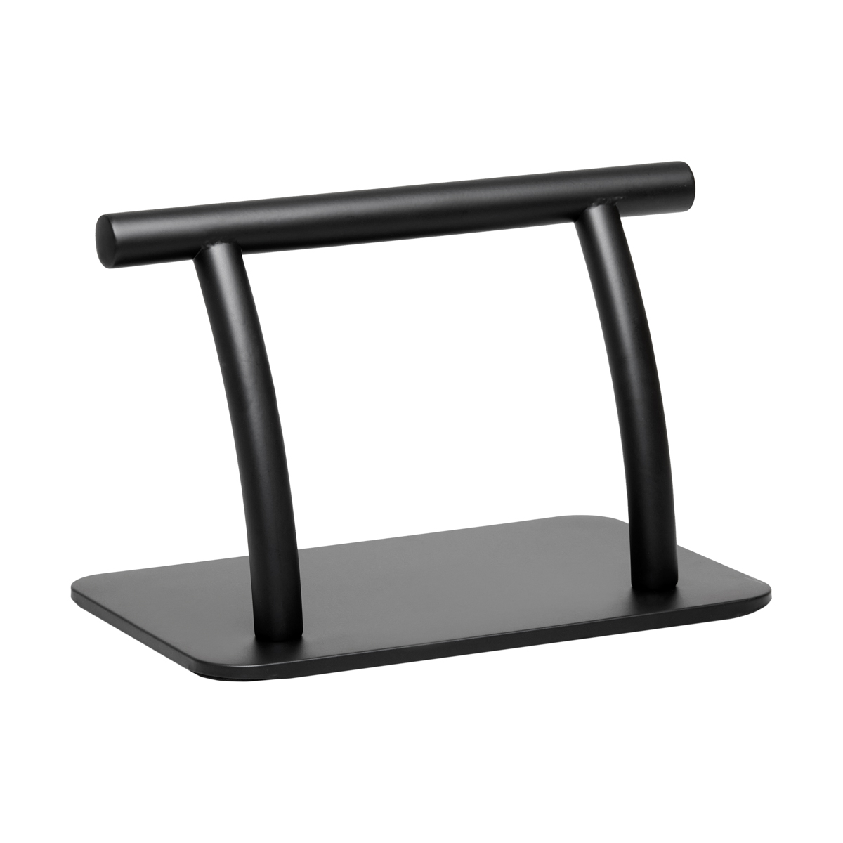 Friseurhocker L005S Schwarz – Fußstütze rutschfest