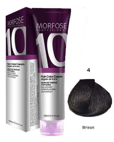 morfose-10-haarfarbe-4-braun Morfose 10 Creme Haarfarbe Farbton Nr.: 4 Braun