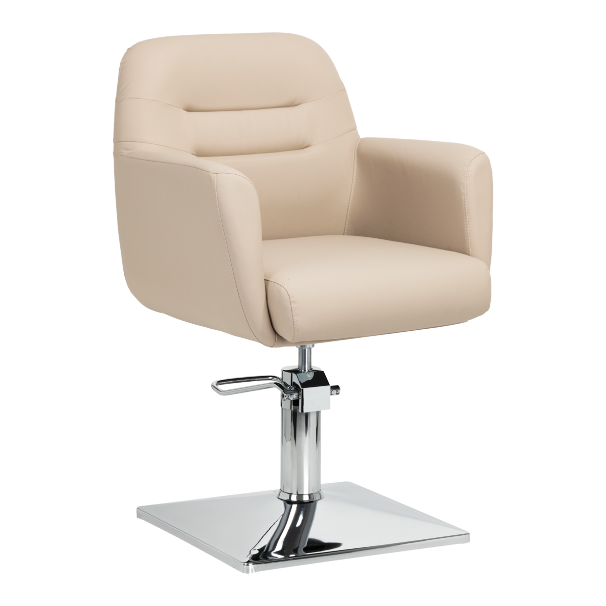 Friseurstuhl Gabbiano Monaco in Beige - Ergonomischer Frisörstuhl mit Fußstütze