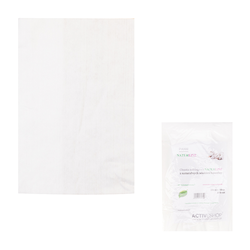 Baumwoll-Umhang NATURLINE 20x30 cm - 100er Pack Hygiene-Schal für Friseur & Kosmetik