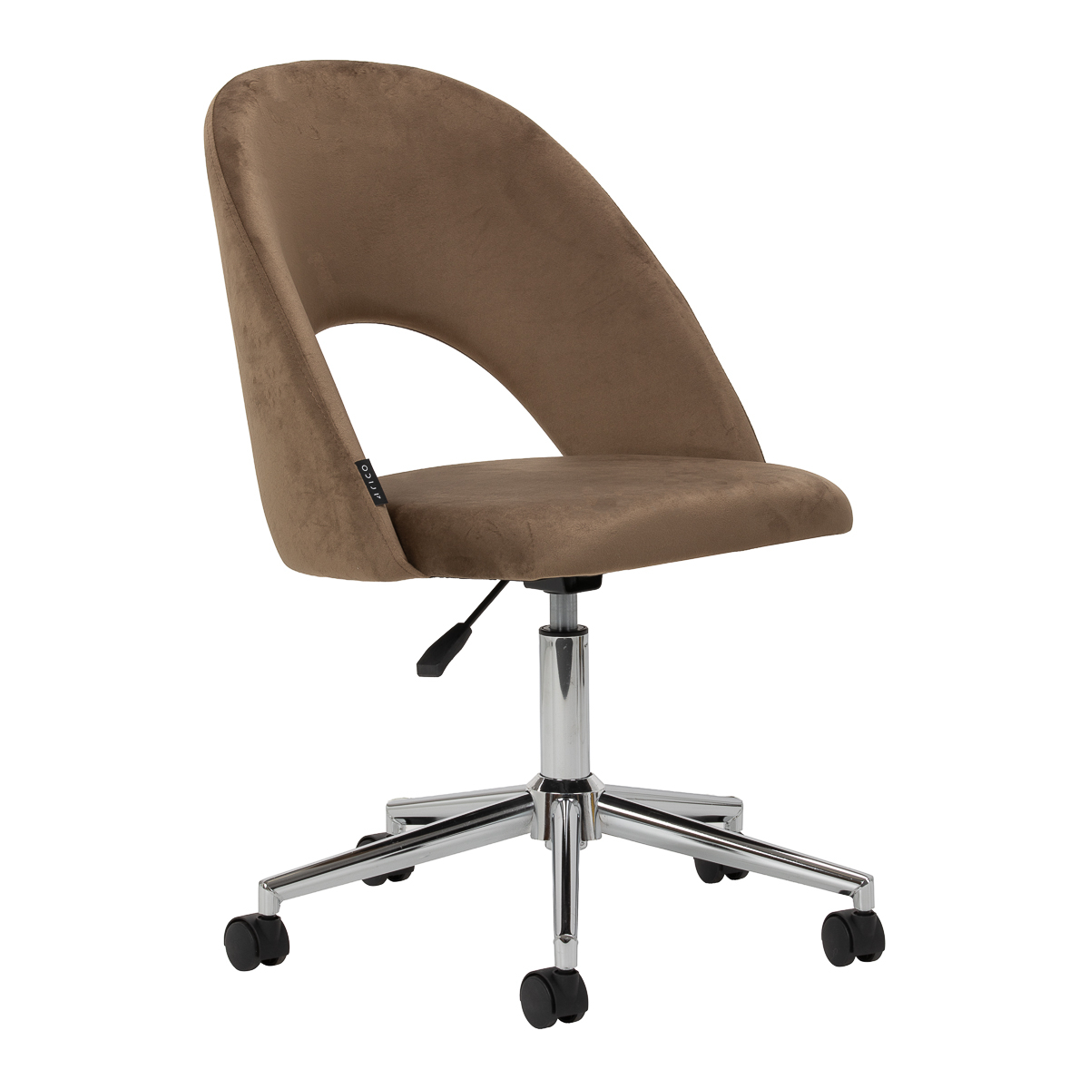 4Rico Arco Drehstuhl braun – höhenverstellbar mit Velours