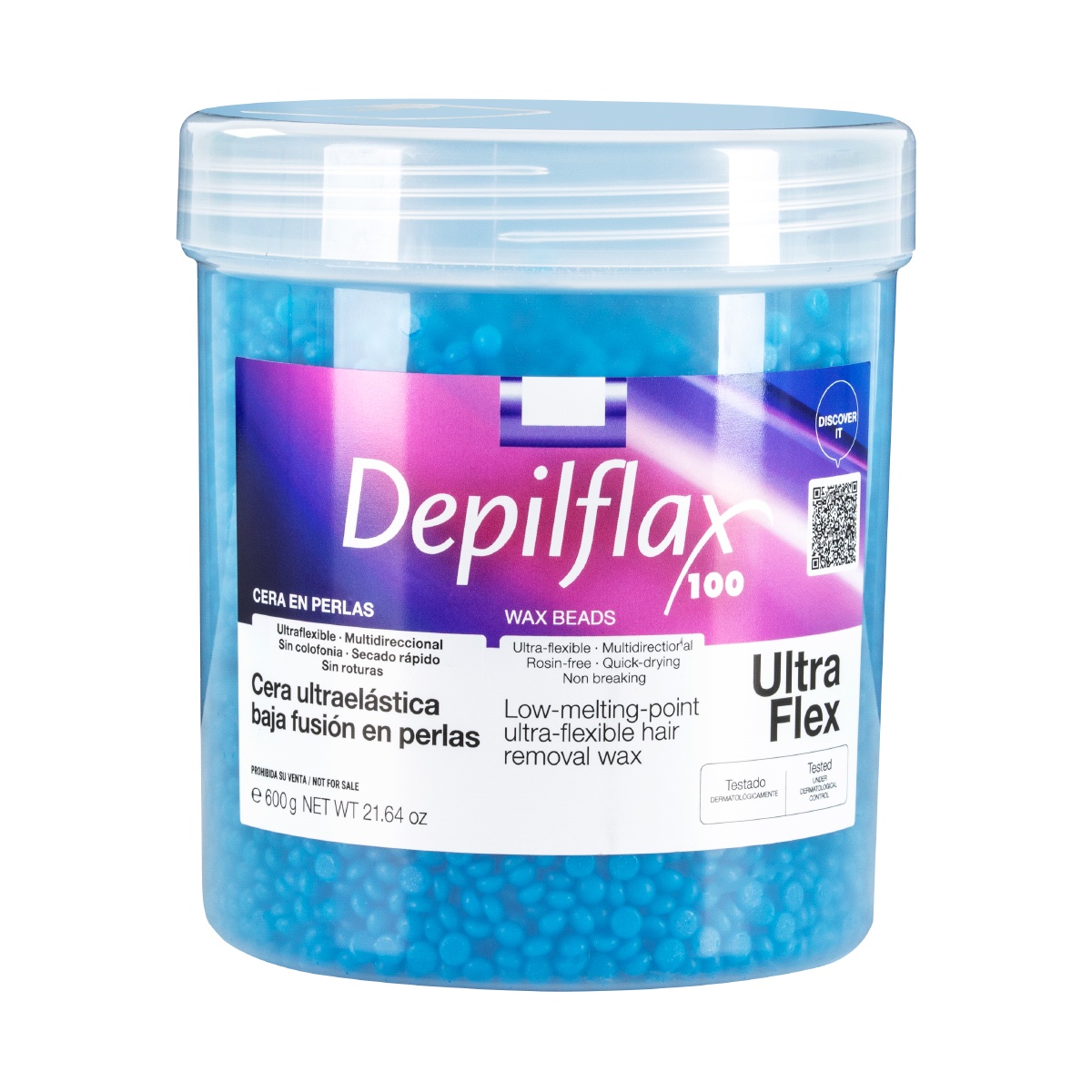 Depilflax 100 flexibles Wachs mit niedrigem Schmelzpunkt Ultraflex Blue 600g