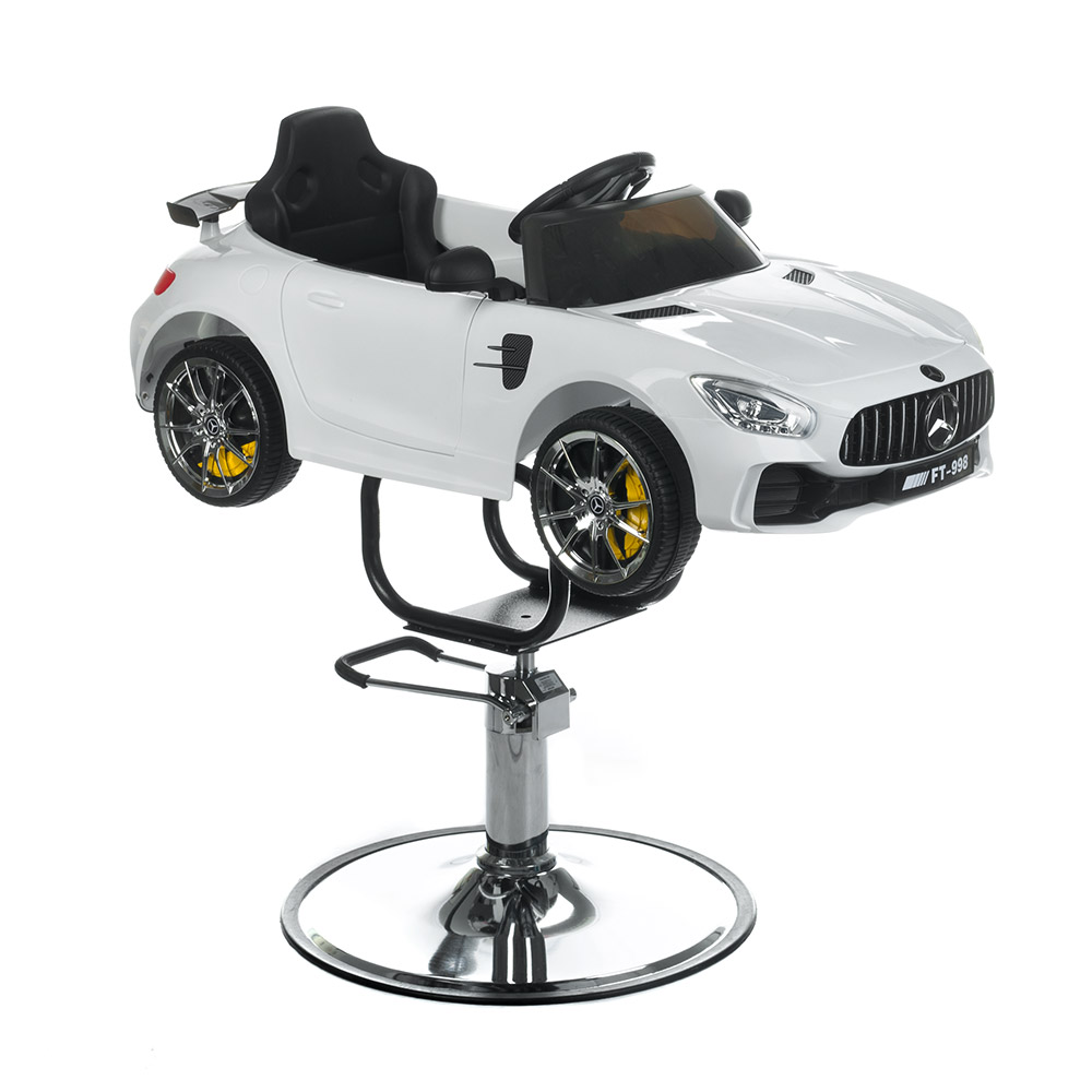 KidsCar Deluxe - Kinder Friseurstuhl mit Sound & Licht in Weiß