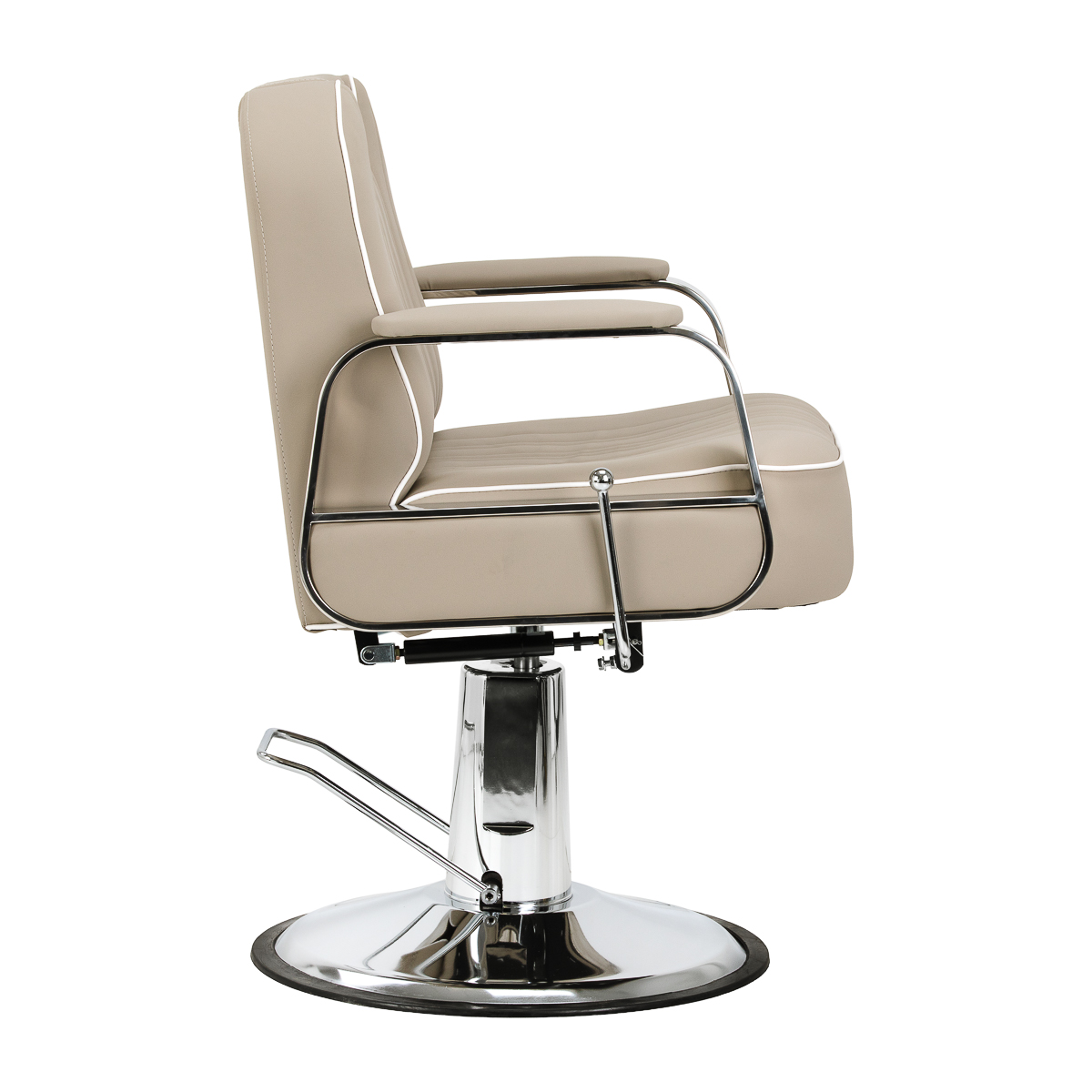 Gabbiano Barberstuhl Rufo Beige - Hydraulische Höhenverstellung