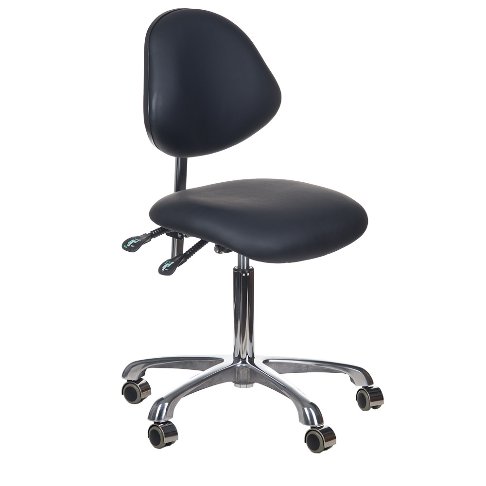 Komfort Pro Arbeitshocker Schwarz - Hydraulisch höhenverstellbar