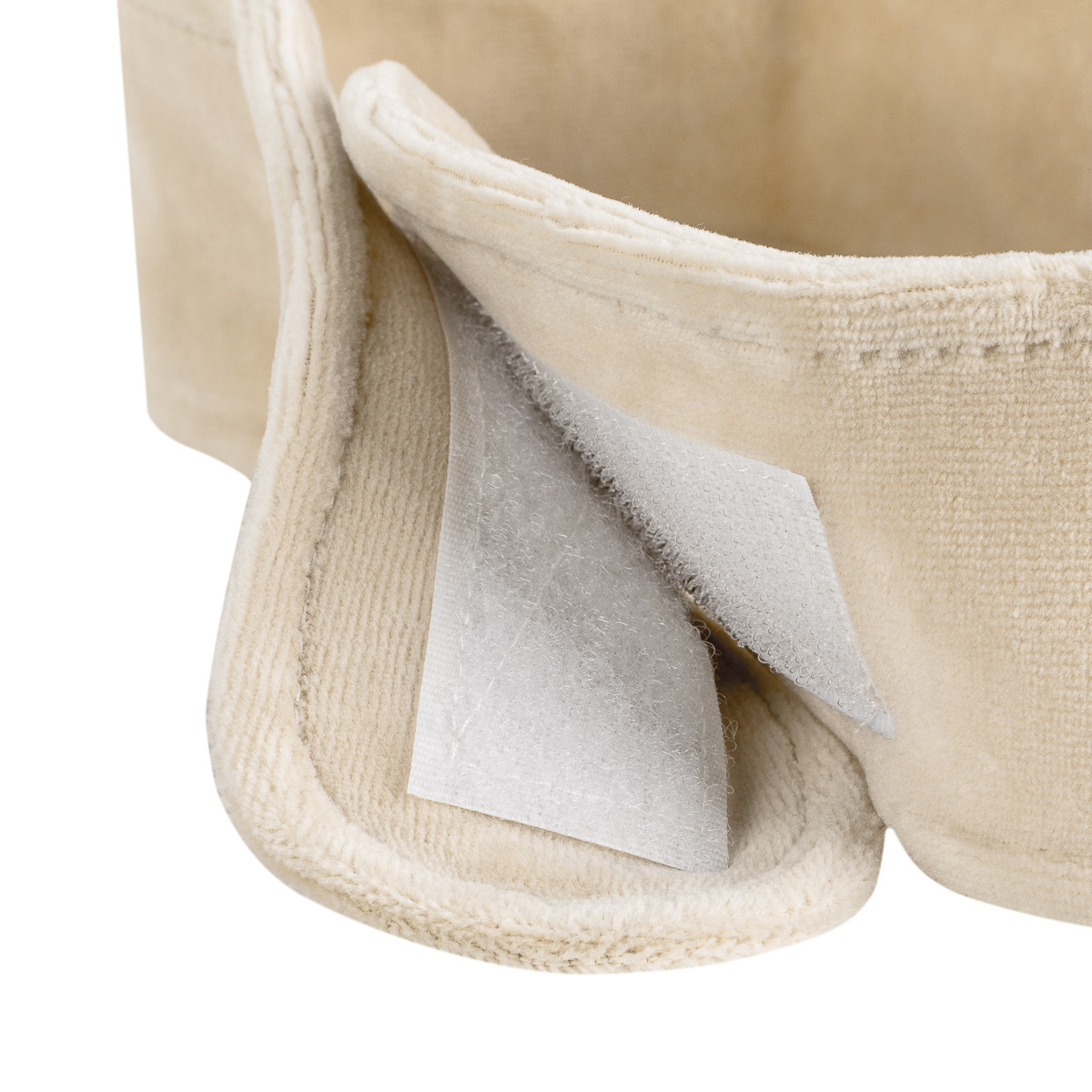 SYIS Kosmetikstirnband Velour Beige – Professionell