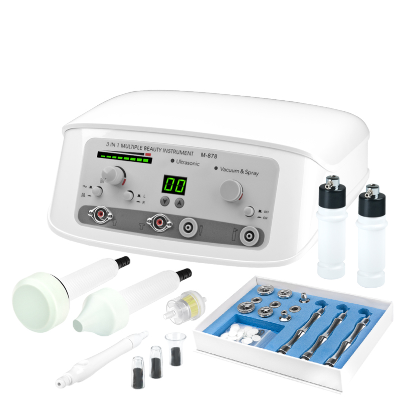 3in1 Kosmetikgerät mit Mikrodermabrasion Vakuum Ultraschall