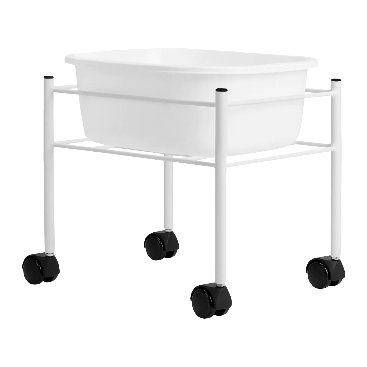 Fußbadewanne weiß mit Rollen 5L – mobil und stabil