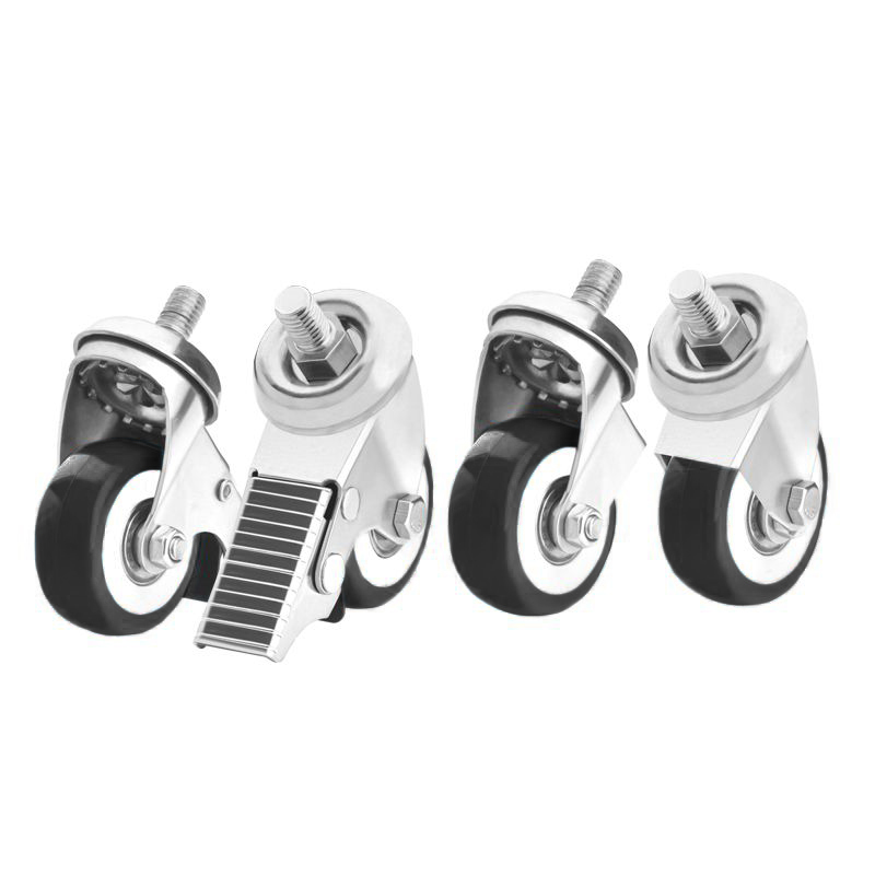Rollensatz für Stühle Basic 4er Set – Metall-Gummi