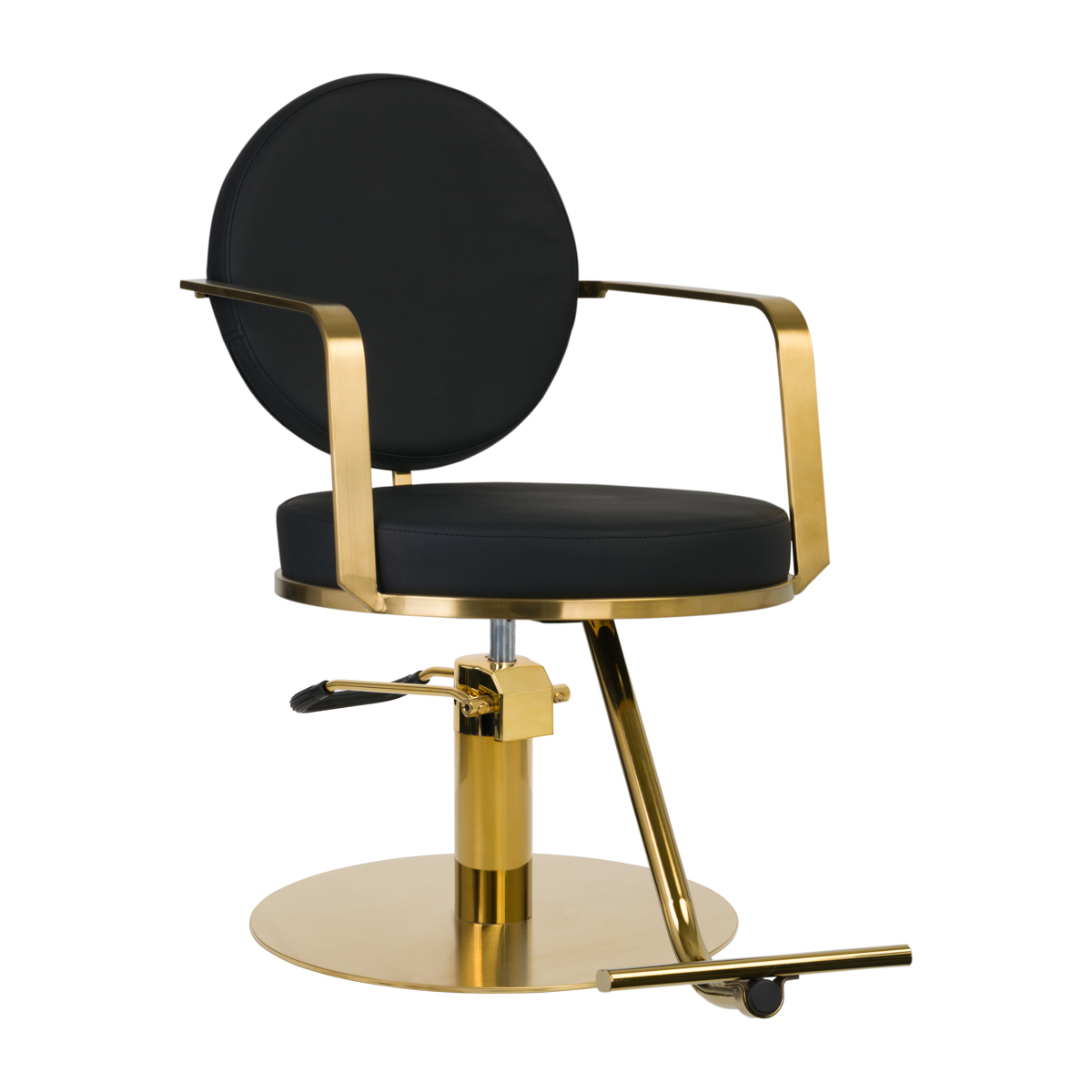 GABBIANO Friseurstuhl Arras Gold - Ergonomischer Frisörstuhl in Schwarz & Gold