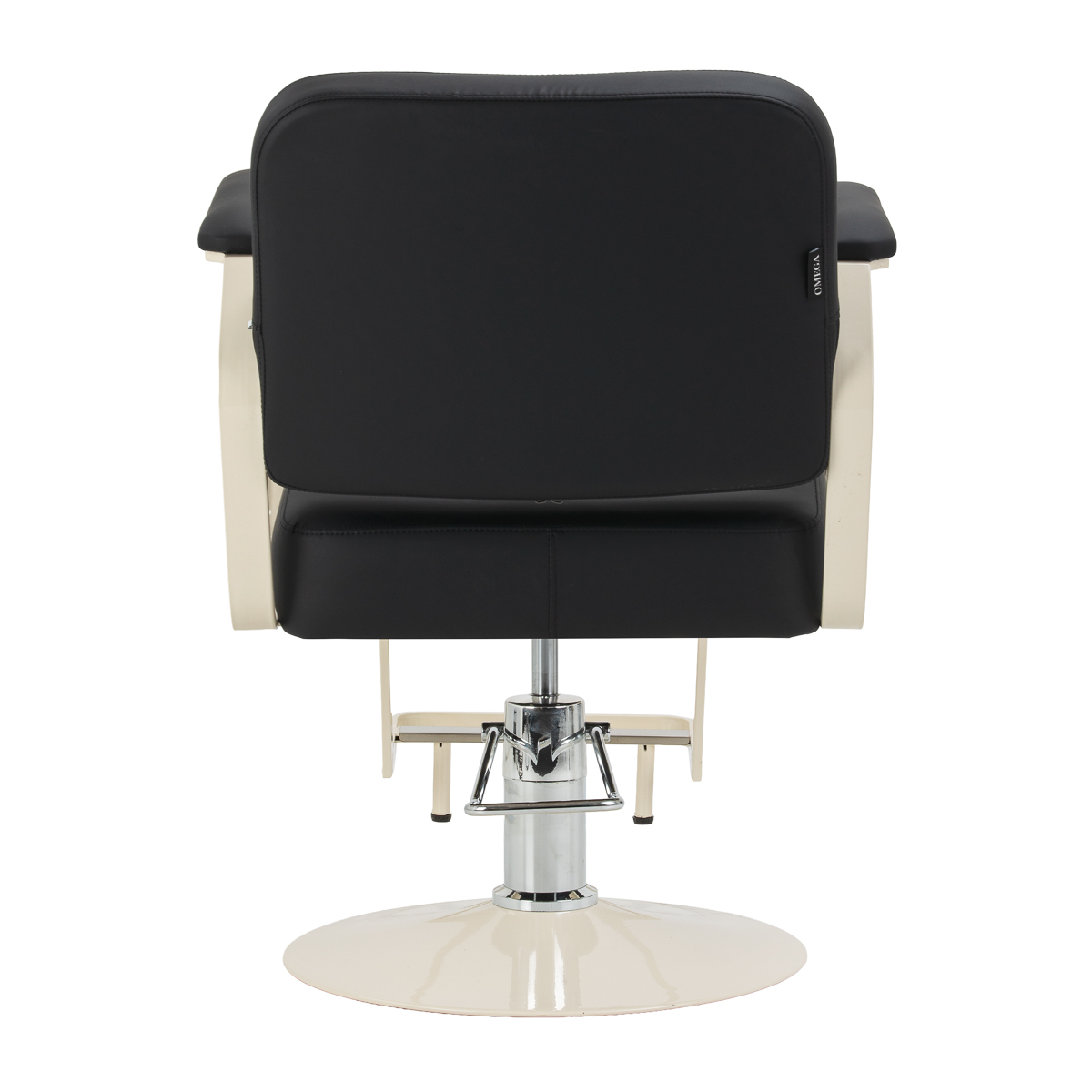 Omega Friseurstuhl Aurora schwarz – hydraulisches Hubsystem