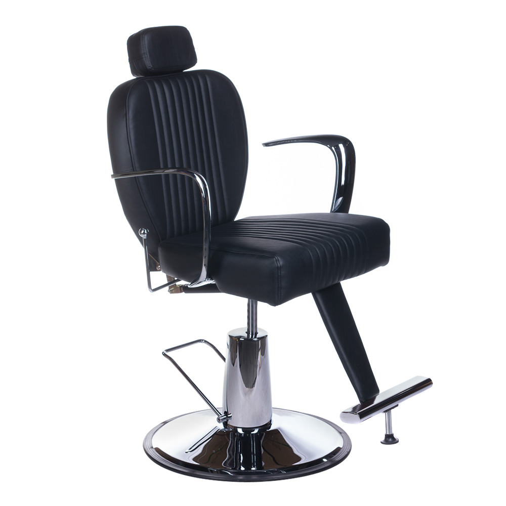 Professioneller Hellgrauer Barberstuhl Premium mit Hydraulik