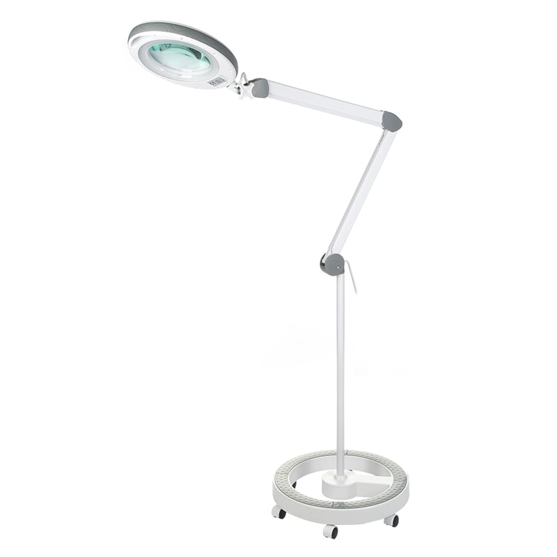 Professionelle LED-Kosmetiklampe mit Lupe 5-fach Vergrößerung 12W