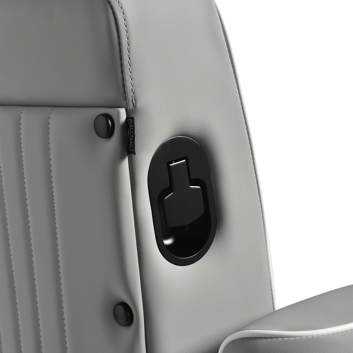 Gabbiano Levi Friseurstuhl Grau mit Hydraulik – Premium Salon