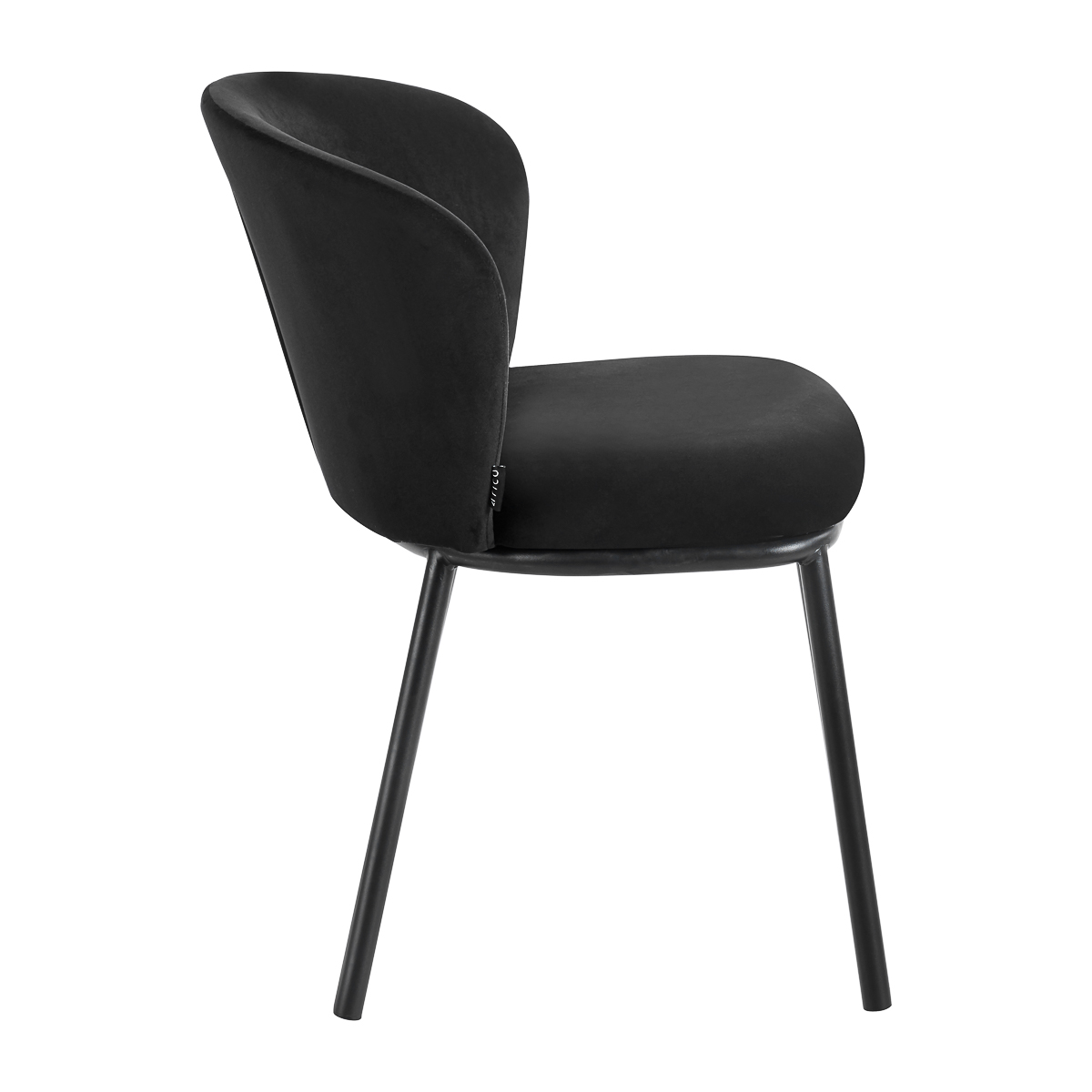 4Rico Stuhl Linea schwarz - eleganter Salonstuhl minimalistisch