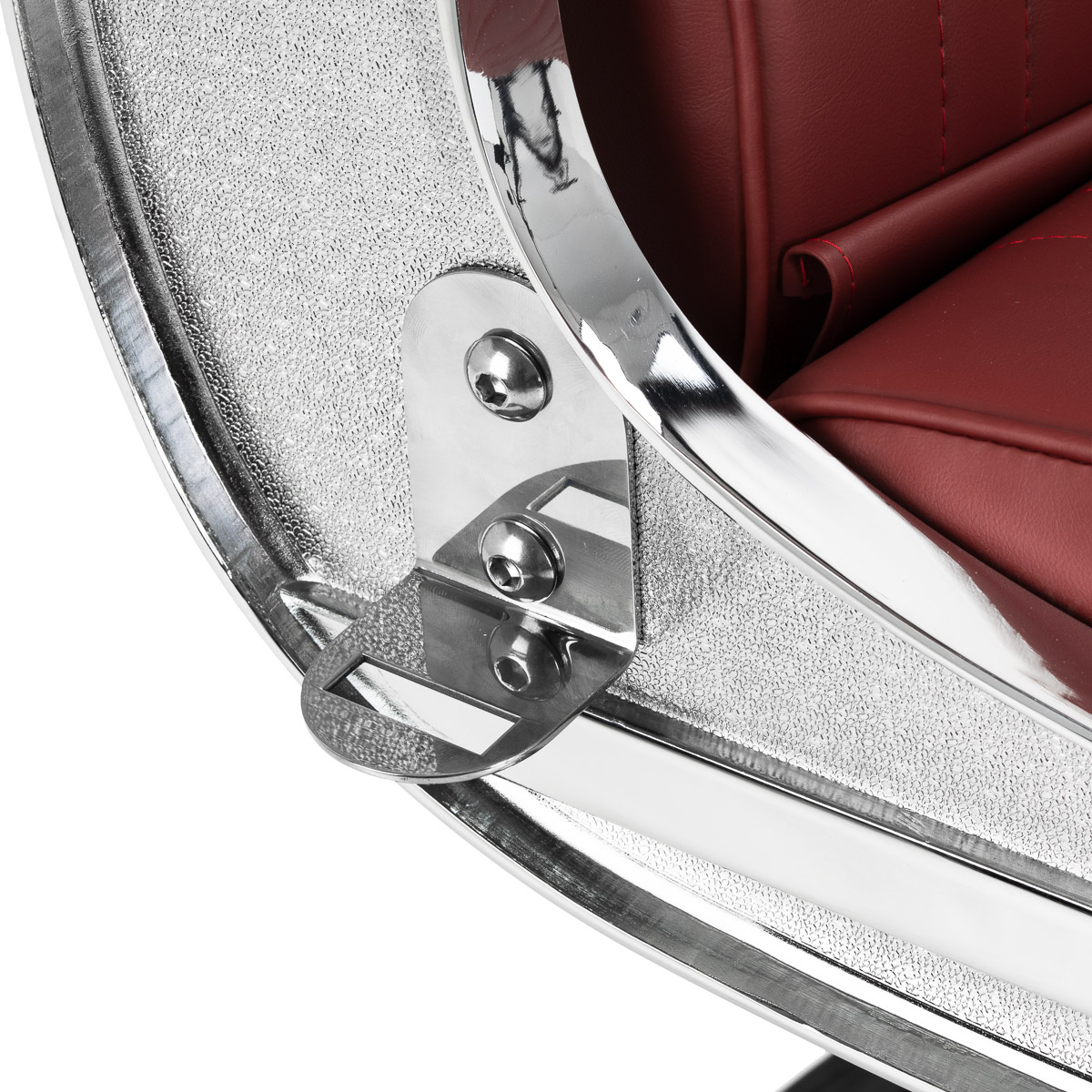 Barberstuhl Gabbiano Visionerio+ Rot Chrom – Hydraulik - Ansicht 12