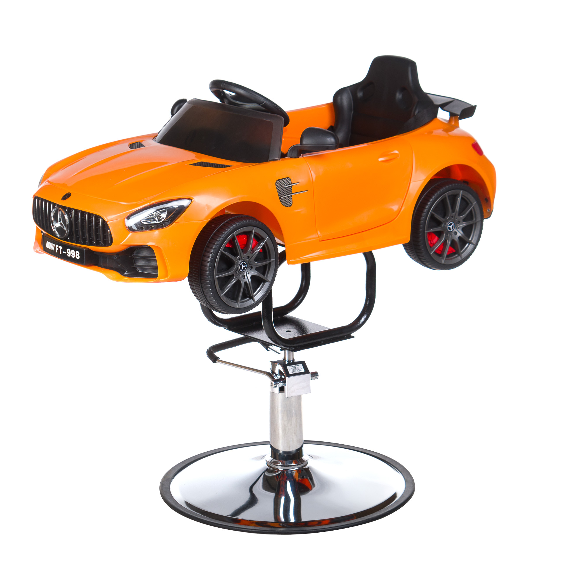 Kinder Friseurstuhl Gelb mit Licht und Sound - Auto-Design