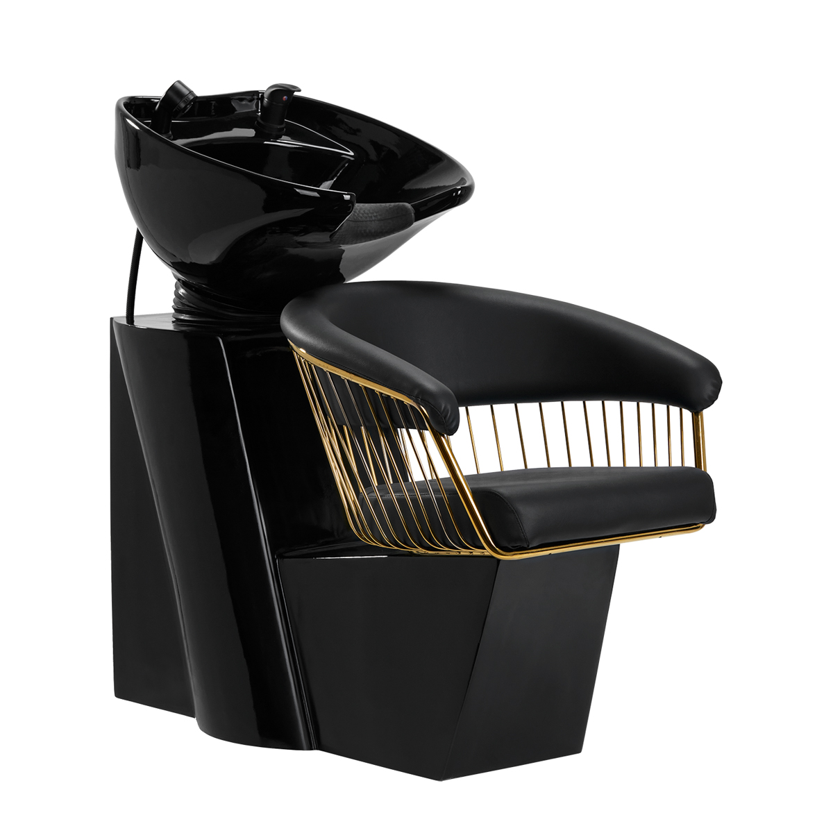 Gabbiano Friseurwaschanlage Lille-M Gold Schwarz – Luxuriös