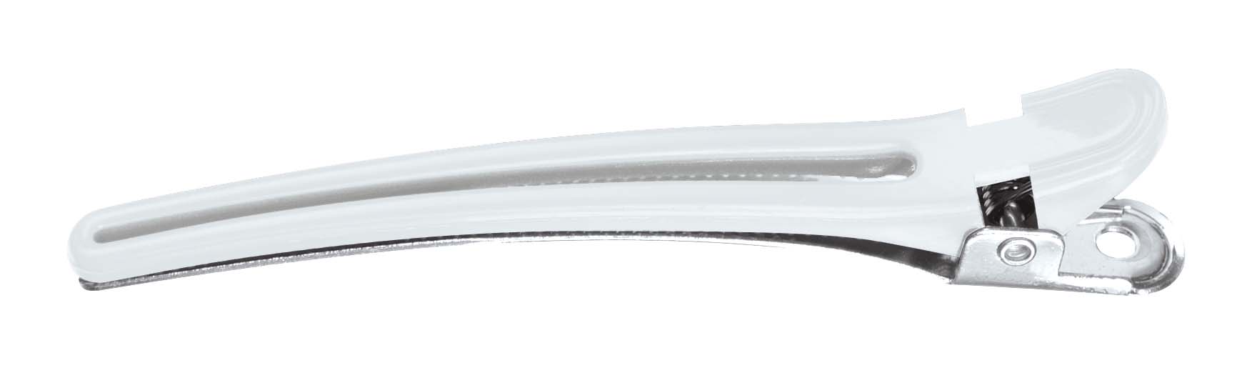 Haarclips Plastik 95Mm Weiss Friseur 02