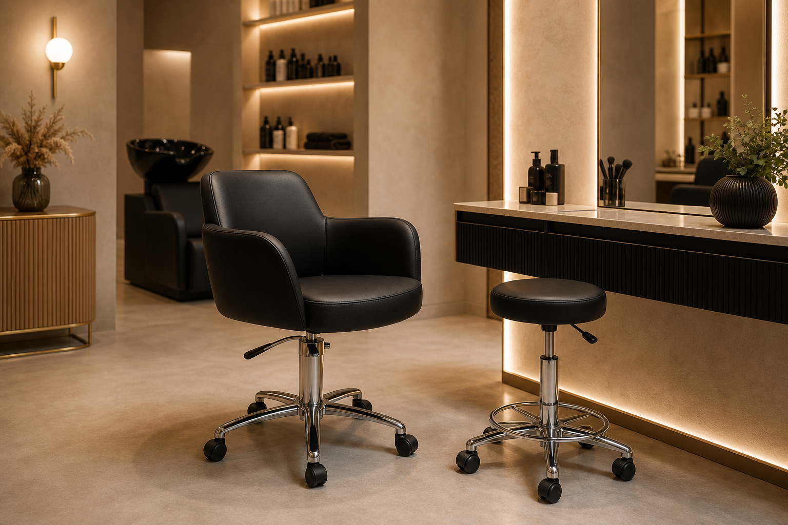 Drehstühle für Salon und Kosmetik