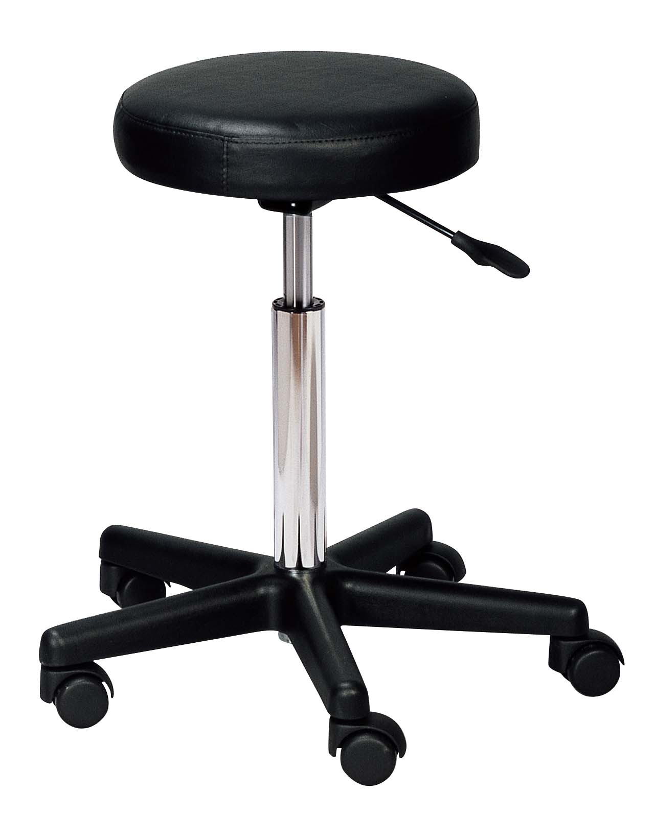 Rollhocker Gigant Gebremste Schwarz Salon