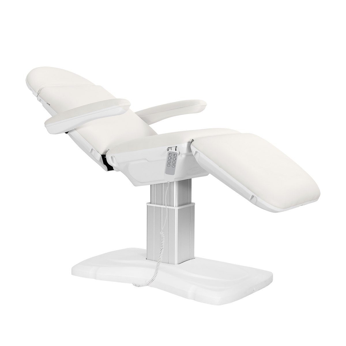 Sillon Eclipse 4 Motor elektrische Kosmetikliege in Weiß – Premium Behandlungsliege