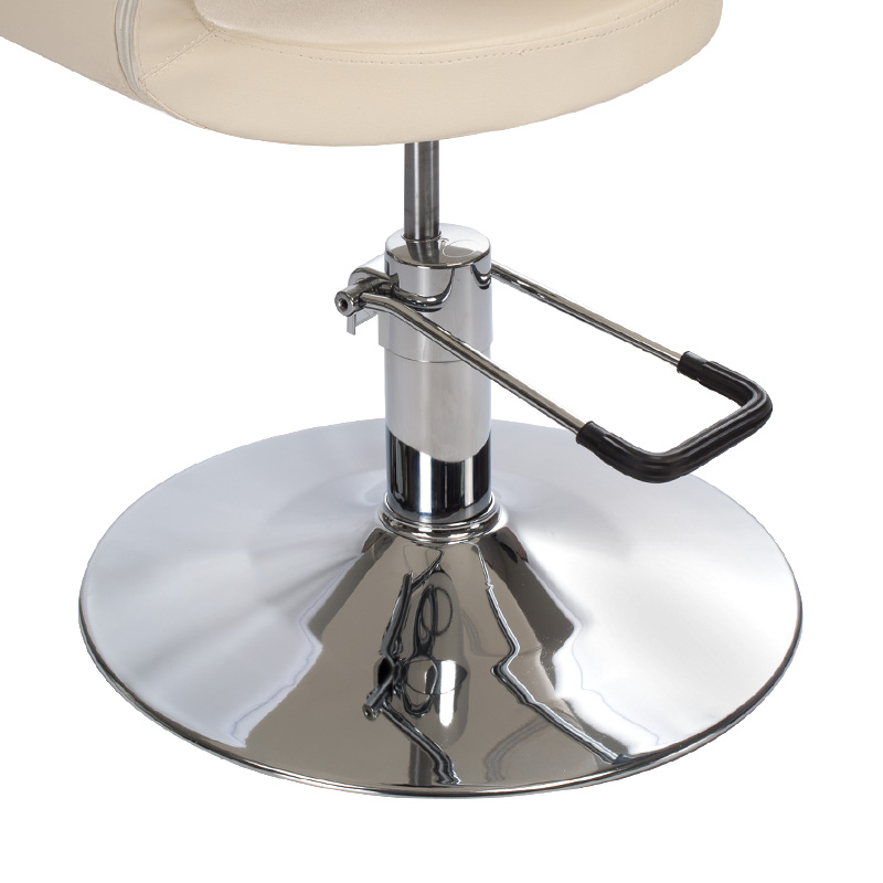 Friseurstuhl Creme - Hydraulischer Salonstuhl für professionelle Friseure - Bild 5