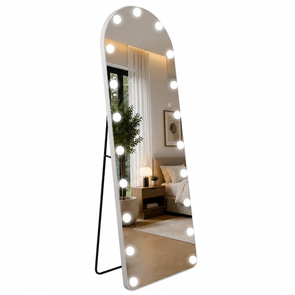 Hollywood LED Standspiegel Bogen 160x50 cm