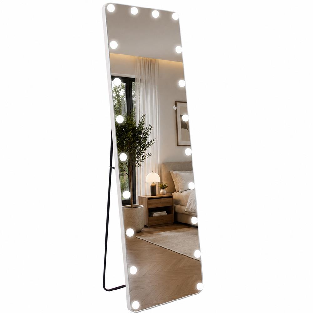 Hollywood LED Standspiegel Rechteck 160x50 cm