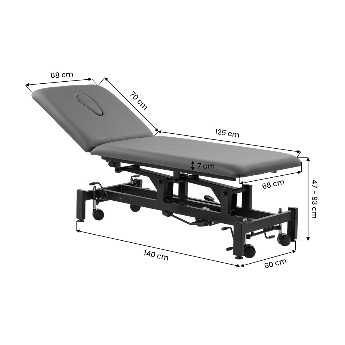 Hydraulische Rehabilitationsliege Balance Solidum 5 grau