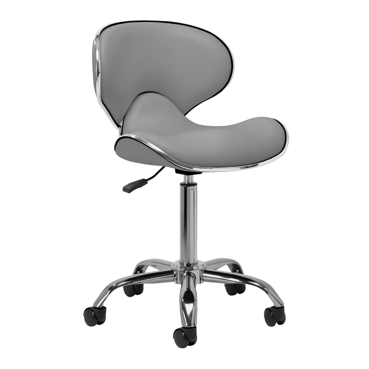 Gabbiano Kosmetikhocker Q-4599 in Grau | Premium Frisiersitz für Salon & Zuhause