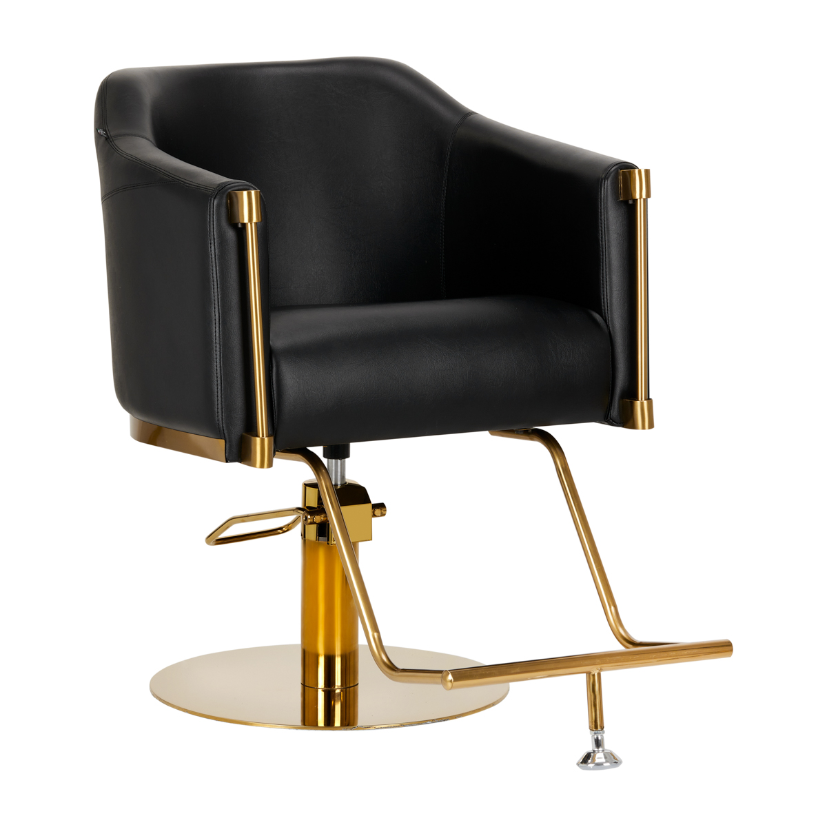 Gabbiano Friseurstuhl Burgos Schwarz Gold – Hydraulikpumpe
