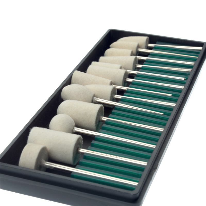 Profi Nagelfräser Set 12-teilig - Polier-Fräser für Acryl und Gel