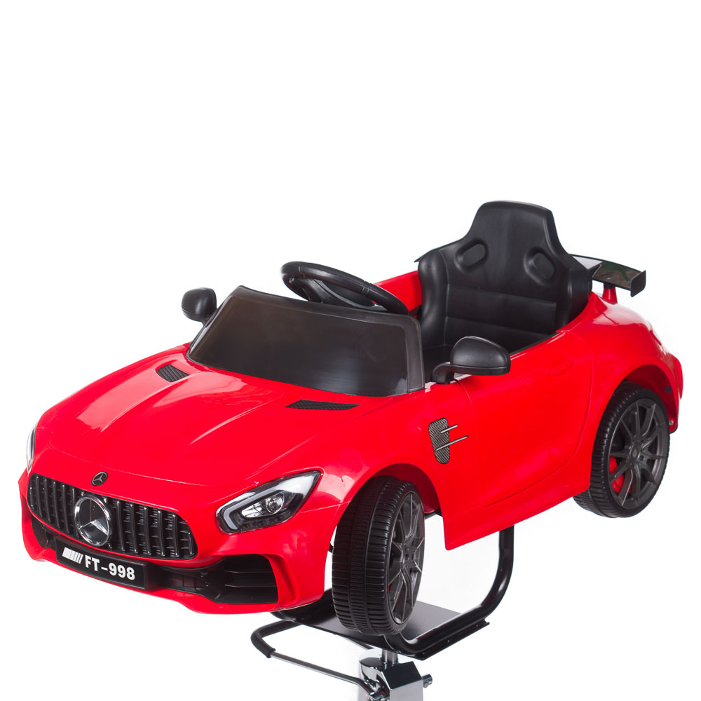 Kinder Friseurstuhl Auto-Star Rot - Multimedia Salon Stuhl für Kleinkinder