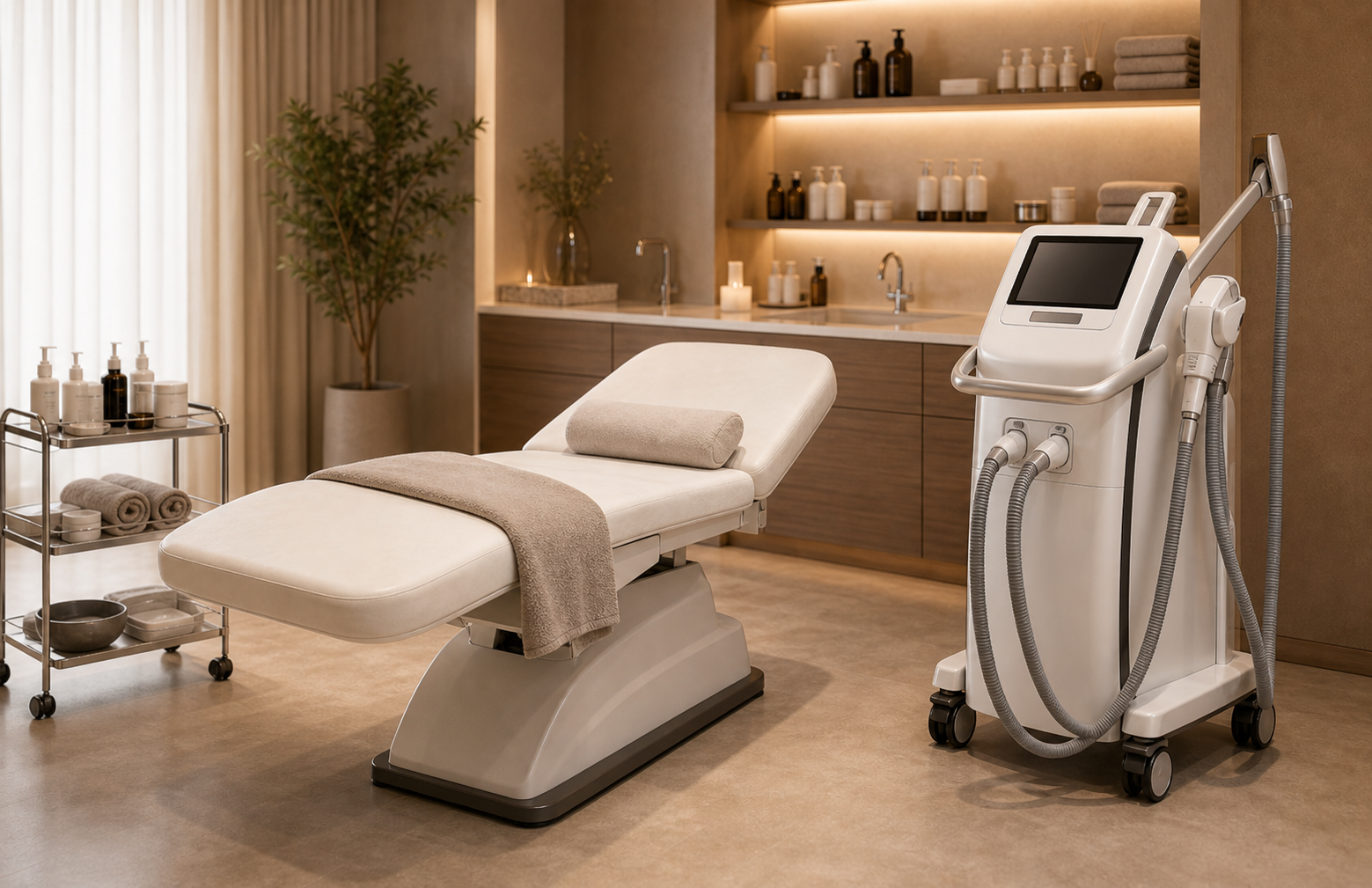 Körperbehandlungsgeräte in einem professionellen Beauty-Studio