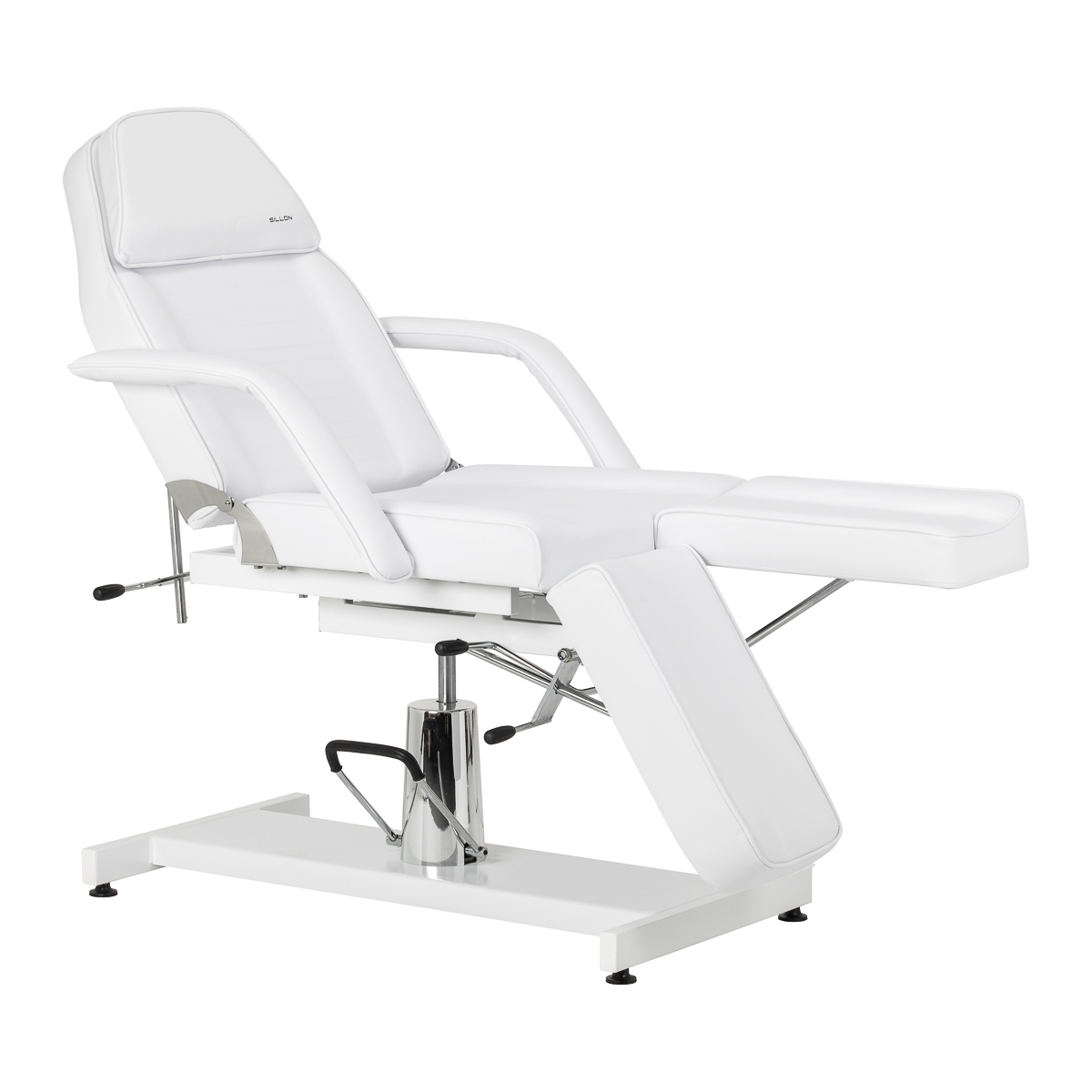 Sillon 210 Hydraulische Kosmetikliege Pediküre weiß mit Schaukel