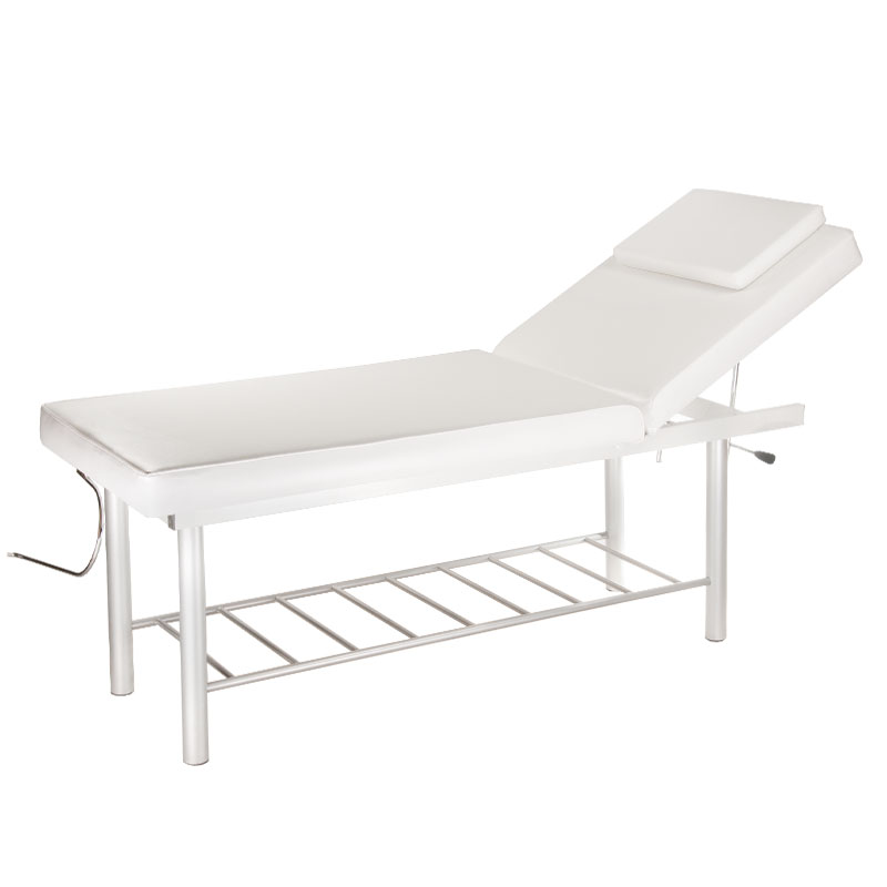 Premium Spa-Massageliege Weiß - Verstellbare Rückenlehne 180x62cm