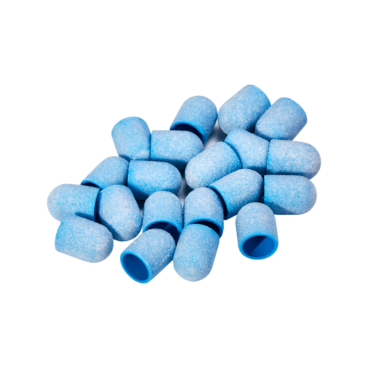 Exo Schleifkappe 10mm blau med Hartkappe – 20er Pack