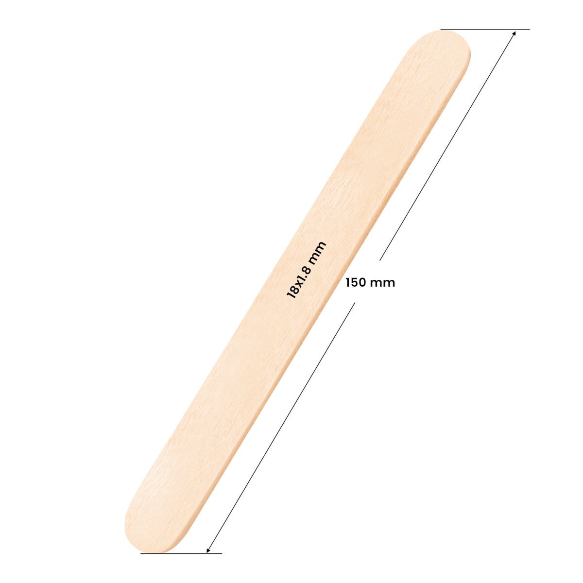 Holzspatel groß 150x18x1.8mm - 150 St.