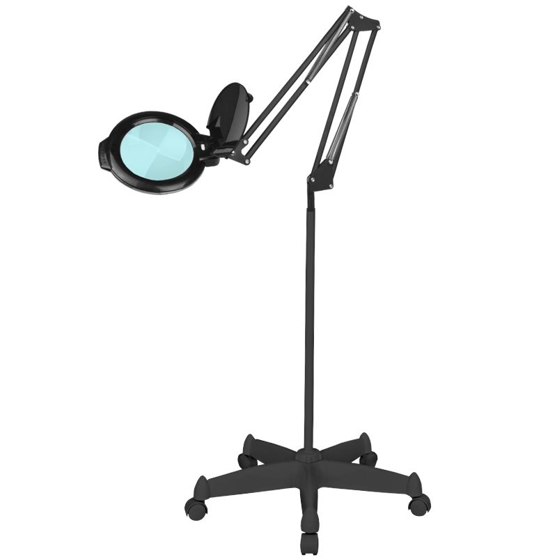 LED Lupenlampe mit Stativ schwarz - Professionelle Lupenleuchte 8013/6" für Friseur und Kosmetik