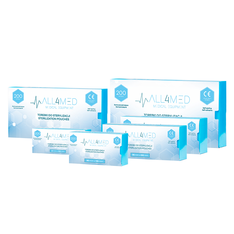 All4med Autoklav-Sterilisationsbeutel 90x230mm 200er