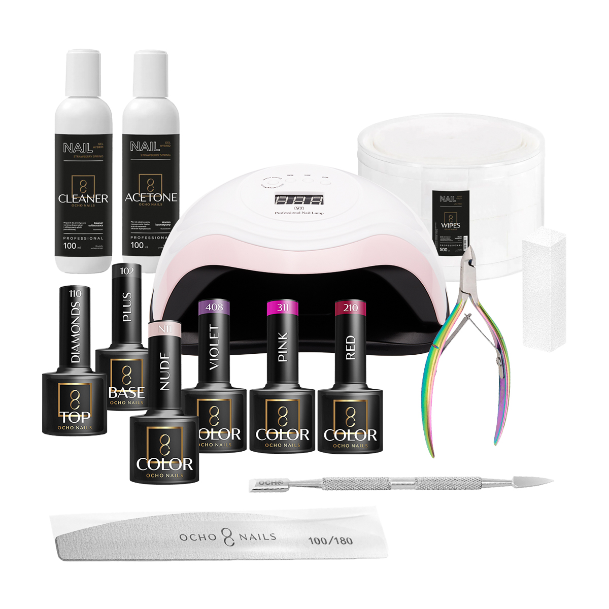 Hybrid-Starterkit 1 Nagelset mit UV LED Lampe