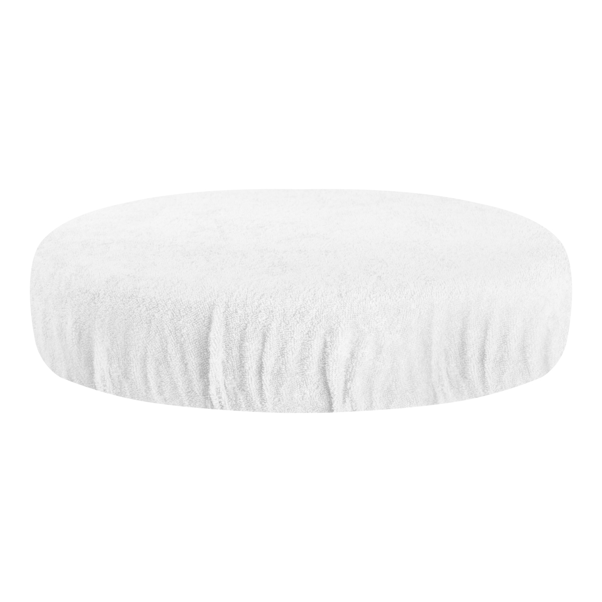 Frotteebezug für Hocker Weiß – Kosmetikstuhl
