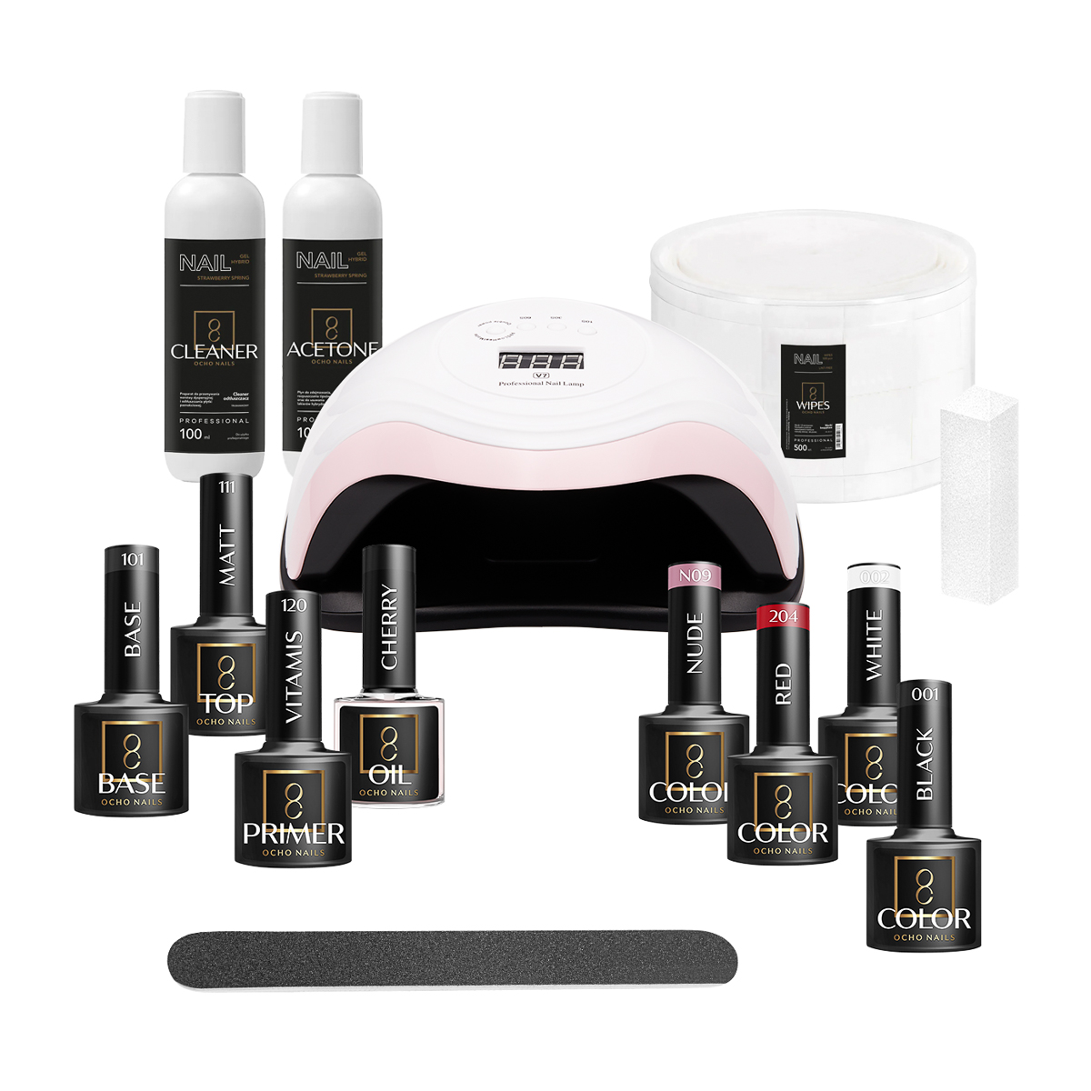 OCHO NAILS Hybrid-Starterkit 7 mit UV LED Lampe