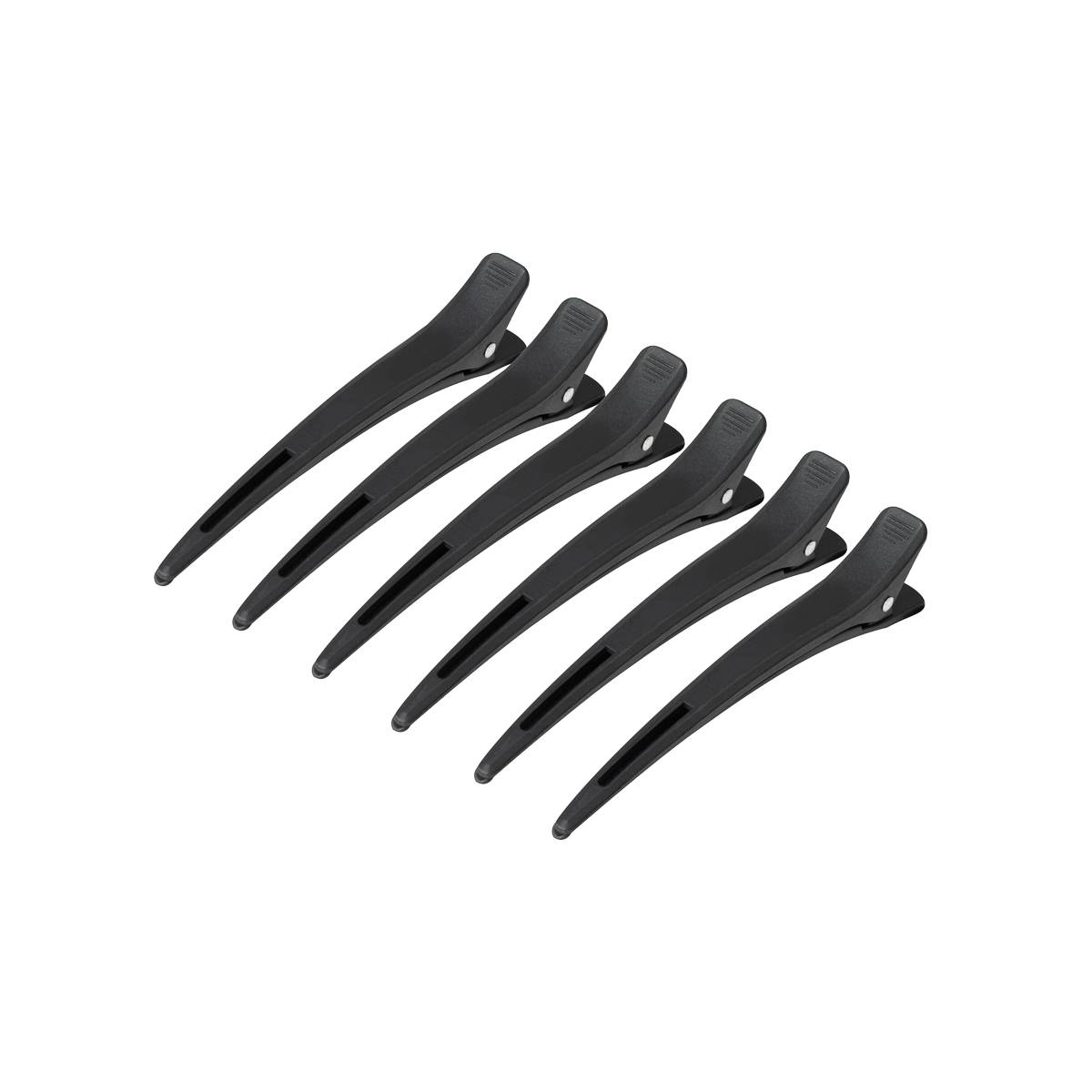 Haarschneideklammer carbon e-15 6er Set 11,5cm schwarz