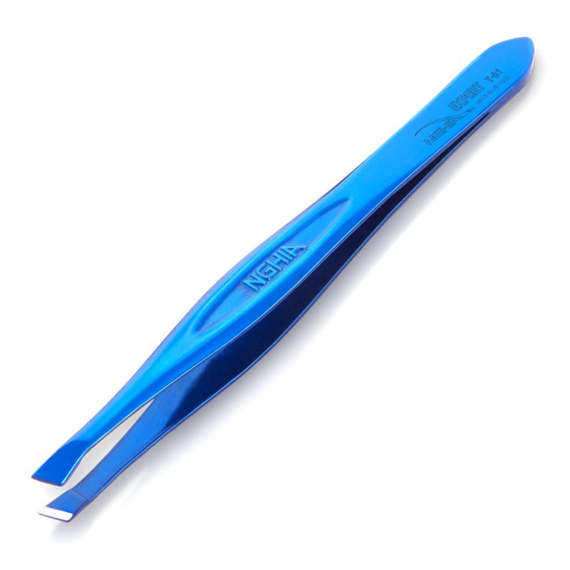 Nghia Export Pinzette T-01 Blau – Schräg 9cm