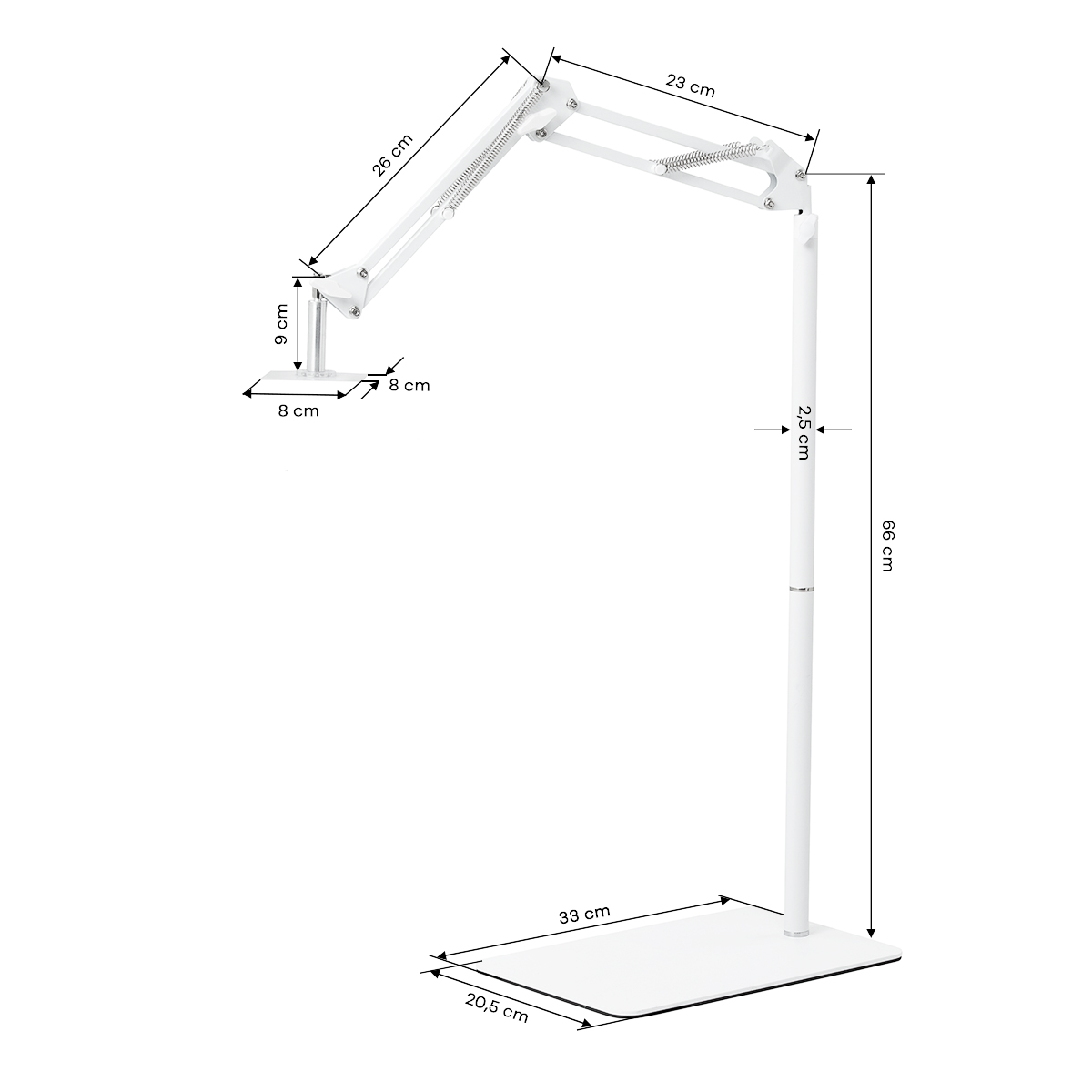 GLOW UV-LED Lampen Stativ Weiß für Pediküre – 360° drehbar - Ansicht 5