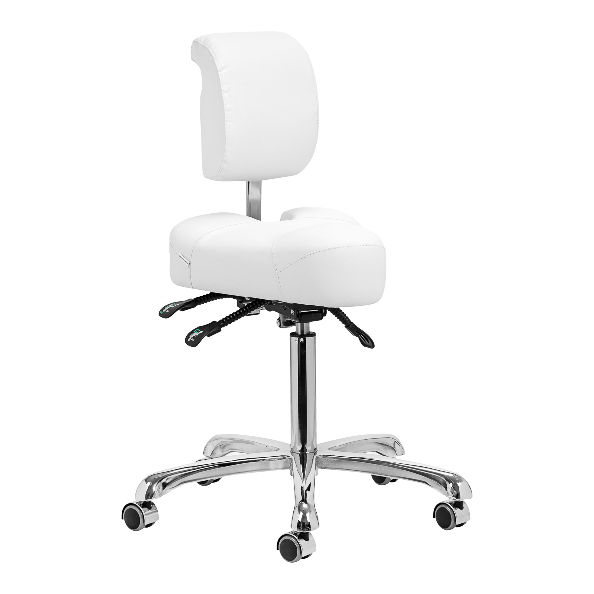 Giovanni Podologiehocker 1005 Weiß - Ergonomischer Friseur & Kosmetik Arbeitshocker