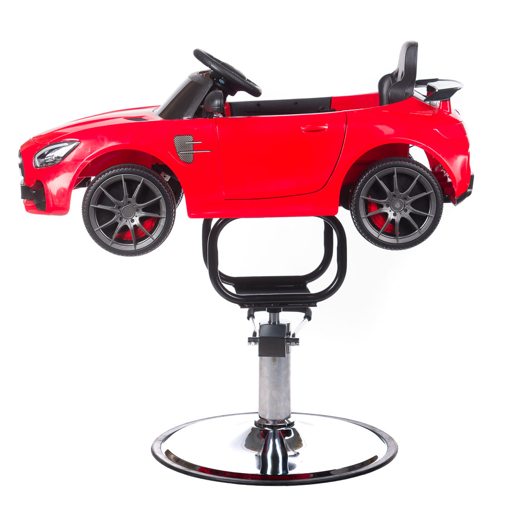 Kinder Friseurstuhl Auto-Star Rot - Multimedia Salon Stuhl für Kleinkinder