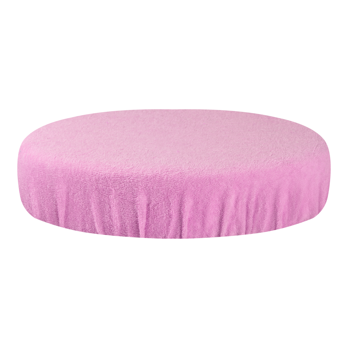 Frottee Hockerbezug Rosa – Elastischer Bezug für Kosmetikhocker